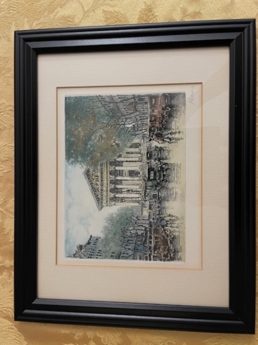 Hand Colored Etching